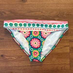 Boden Porto Pink and White Bikini Bottom Size S